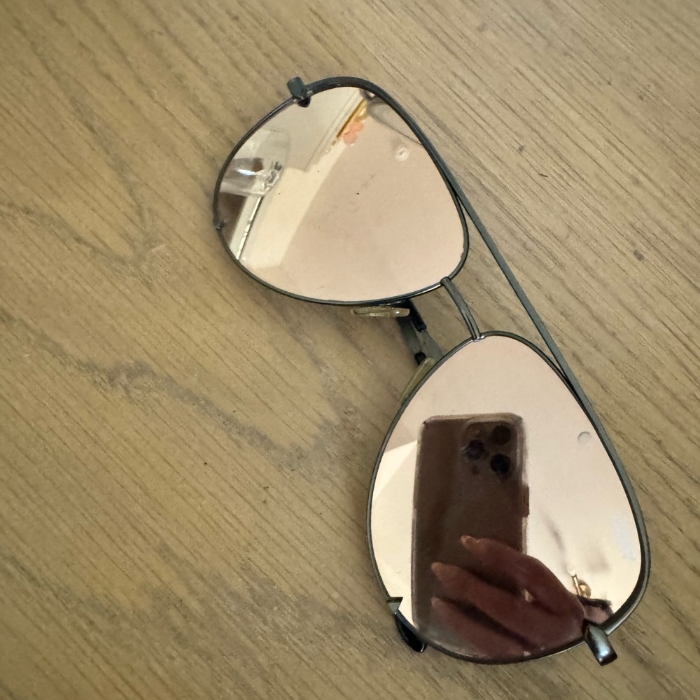 Quay Gunmetal Aviator Sunglasses